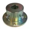 A metal hub with two bolts on the side of it.